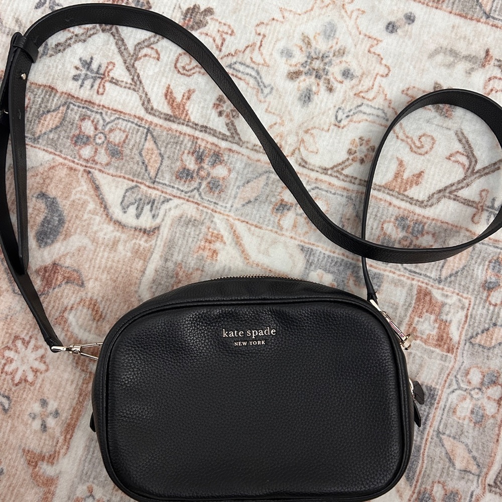 Kate Spade Black Pebbled Leather Crossbody Bag